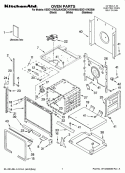 OVEN PARTS Diagram and Parts List for KEBC147KBL08  KitchenAid Wall Oven