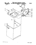 TOP AND CABINET, LITERATURE AND OPT Diagram and Parts List for 4XLA87W92AW0  Whirlpool Washer