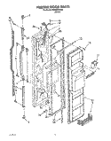 FREEZER DOOR Diagram and Parts List for 3XKGN701000  Whirlpool Refrigerator