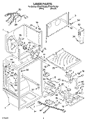 LINER Diagram and Parts List for ET2AHTXLQ00  Whirlpool Refrigerator