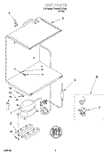 UNIT Diagram and Parts List for EV040FXHW00  Whirlpool Freezer