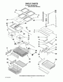 SHELF PARTS Diagram and Parts List for KBFS25EVMS3  KitchenAid Refrigerator