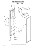 FREEZER DOOR PARTS Diagram and Parts List for GSC25C4EYB01  Whirlpool Refrigerator
