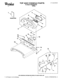 TOP AND CONSOLE PARTS Diagram and Parts List for WGD8200YW2  Whirlpool Dryer