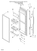 REFRIGERATOR DOOR Diagram and Parts List for 3XART730GW00  Whirlpool Refrigerator