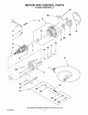 MOTOR AND CONTROL UNIT PARTS Diagram and Parts List for 5KSM150PSCER0  KitchenAid Mixer
