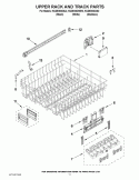 UPPER RACK AND TRACK PARTS Diagram and Parts List for KUDE20IXSS2  KitchenAid Dishwasher