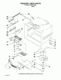 FREEZER LINER PARTS Diagram and Parts List for GX5SHDXVB02  Whirlpool Refrigerator