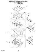 REFRIGERATOR SHELF PARTS Diagram and Parts List for KSSC36QTS02  KitchenAid Refrigerator