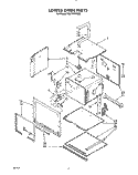 LOWER OVEN Diagram and Parts List for RB170PXYQ2  Whirlpool Wall Oven