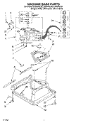 MACHINE BASE Diagram and Parts List for LSQ9010LW0  Whirlpool Washer
