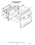 OVEN DOOR Diagram and Parts List for KEMI300SBL0  KitchenAid Microwave Oven Combo