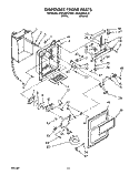 DISPENSER FRONT Diagram and Parts List for RS25AWXZW01  Whirlpool Refrigerator