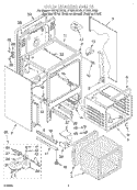 OVEN CHASSIS Diagram and Parts List for GY396LXGB3  Whirlpool Range