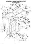 CONTROLS AND REAR PANEL PARTS Diagram and Parts List for 7MLBR6103MT0  Whirlpool Washer