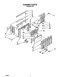 CABINET Diagram and Parts List for R512  Whirlpool Air Conditioner