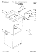 TOP AND CABINET, LITERATURE Diagram and Parts List for TAWX700JQ1  Estate Washer