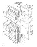 DOOR Diagram and Parts List for 3XARG468WP01  Whirlpool Refrigerator