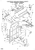 CONTROLS AND REAR PANEL Diagram and Parts List for LSP9355BW0  Whirlpool Washer