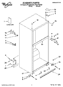 CABINET PARTS Diagram and Parts List for ET8LFKXKQ07  Whirlpool Refrigerator
