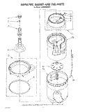 AGITATOR, BASKET AND TUB Diagram and Parts List for LA5000XPW1  Whirlpool Washer