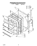 REFRIGERATOR DOOR, LIT/OPTIONAL Diagram and Parts List for RT20AKXAW00  Roper Refrigerator
