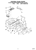 CONTROL PANEL PARTS Diagram and Parts List for GI1500XHB8  Whirlpool Ice Maker