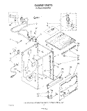 CABINET Diagram and Parts List for DP3000XRN3  Whirlpool Dishwasher