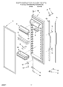 REFRIGERATOR DOOR Diagram and Parts List for 4KSRS25QFW03  KitchenAid Refrigerator