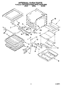 INTERNAL OVEN PARTS Diagram and Parts List for KGSK901SBL00  KitchenAid Range