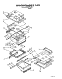 REFRIGERATOR SHELF Diagram and Parts List for KSRB27QABL07  KitchenAid Refrigerator