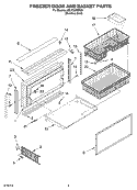 FREEZER DOOR AND BASKET PARTS Diagram and Parts List for KBLP36FMS00  KitchenAid Refrigerator
