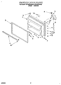 FREEZER DOOR Diagram and Parts List for 3ET18ZKXDW02  Whirlpool Refrigerator