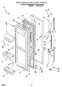 REFRIGERATOR DOOR Diagram and Parts List for 3ED22DQXBN02  Whirlpool Refrigerator