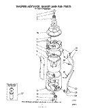 WASHER AGITATOR, BASKET AND TUB Diagram and Parts List for LT4900XMW1  Whirlpool Washer Dryer Combo