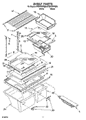 SHELF PARTS, OPTIONAL PARTS Diagram and Parts List for ET8MHEXRQ00  Whirlpool Refrigerator