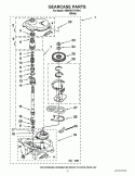 GEARCASE PARTS Diagram and Parts List for 7MWT97770TW1  Whirlpool Washer
