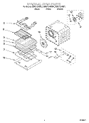 INTERNAL OVEN Diagram and Parts List for KEBC107HBT1  KitchenAid Wall Oven