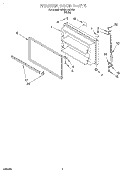 FREEZER DOOR Diagram and Parts List for RT18HDXDW04  Roper Refrigerator
