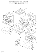 REFRIGERATOR SHELF Diagram and Parts List for KSBS20QEBL0  KitchenAid Refrigerator