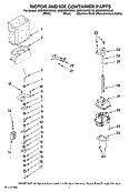 MOTOR AND ICE CONTAINER PARTS Diagram and Parts List for MSD2269KEW00  Whirlpool Refrigerator