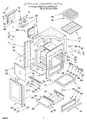 OVEN AND DRAWER Diagram and Parts List for SS385PEEB3  Whirlpool Range