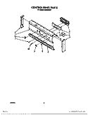CONTROL PANEL Diagram and Parts List for BES450WB1  Roper Range