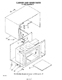 CABINET AND HINGE Diagram and Parts List for MW8550XL0  Whirlpool Microwave