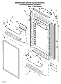 REFRIGERATOR DOOR PARTS Diagram and Parts List for KBLS36FMB01  KitchenAid Refrigerator