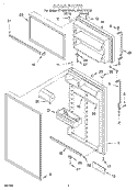 DOOR Diagram and Parts List for ET18UMXGN01  Whirlpool Refrigerator