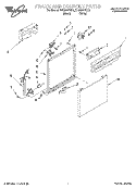 FRAME AND CONSOLE Diagram and Parts List for DU929PFGB2  Whirlpool Dishwasher
