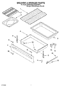 DRAWER AND BROILER Diagram and Parts List for SF369LEKQ1  Whirlpool Range