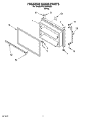 FREEZER DOOR PARTS Diagram and Parts List for RT21AKXKQ09  Roper Refrigerator