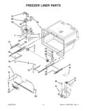 FREEZER LINER PARTS Diagram and Parts List for GI6FARXXY08  Whirlpool Refrigerator